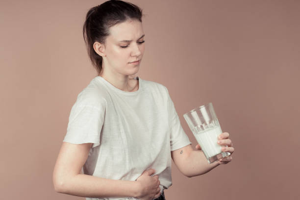 istock cute girl like hate milk 1132782930