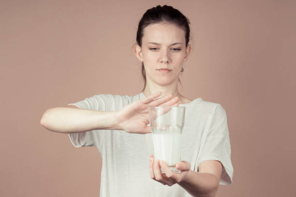 istock cute girl like hate milk 1132782933