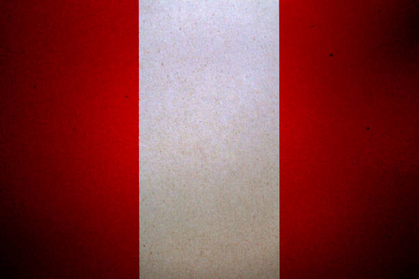 istock Grunge flag of Peru printed on a paper 1132783007