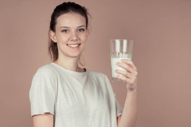 istock cute girl like hate milk 1132783792