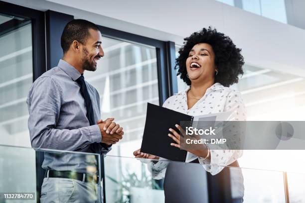 This Ism Awesome News Stock Photo - Download Image Now - Laughing, Employee, Ethnicity