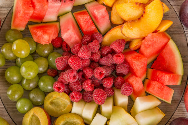istock A mixture of their fruit, close-up. View from the top, Flat Lay. 1132785402