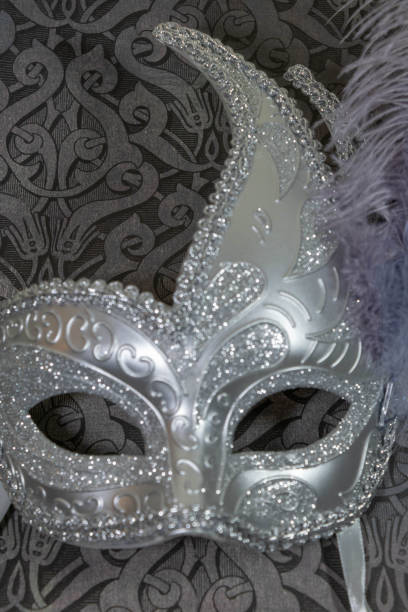 istock Silver and Purple Carnival mask 1132786132