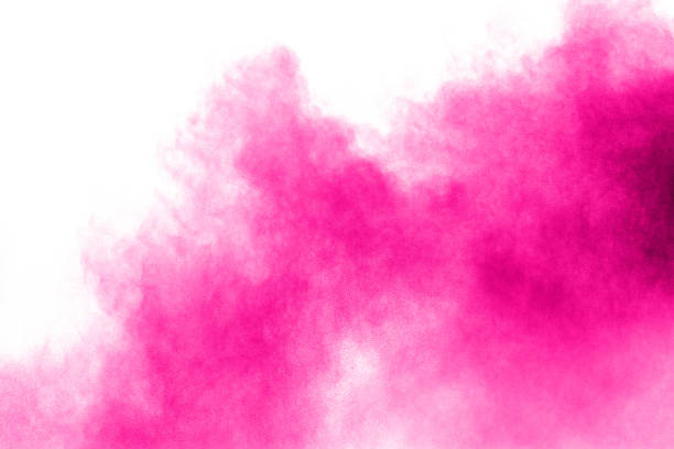 istock Pink powder explosion on white background.Pink dust splashing.  Launched colorful particles on background. 1132788974