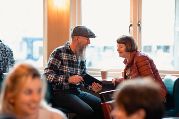 istock Modern Senior Couple in a Cafe 1132789450