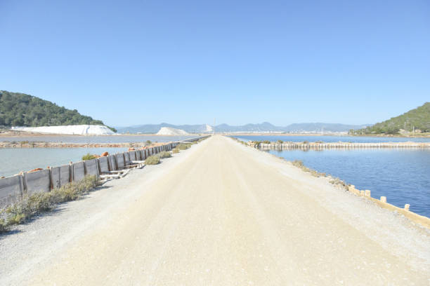 parque natural de las salinas, ibiza. - salinas ibiza fotografías e imágenes de stock