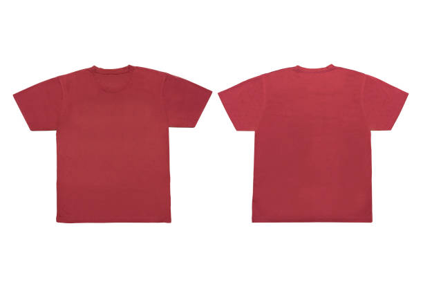 istock Isolated  Blank Red  Front and Back T-Shirt Template For Mock-Up Graphic 1132790360