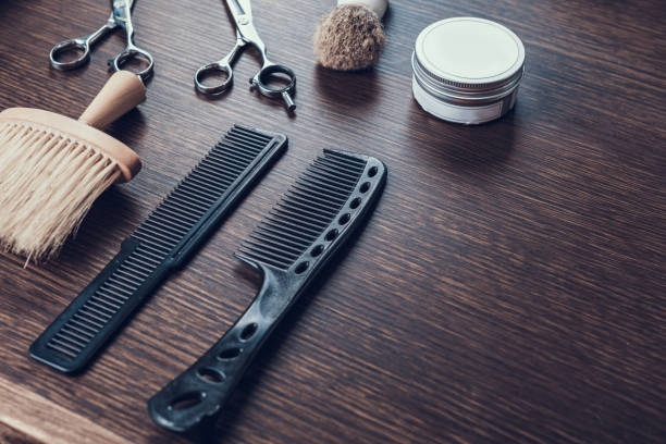 istock Set of different instrument for hair cutting 1132790379
