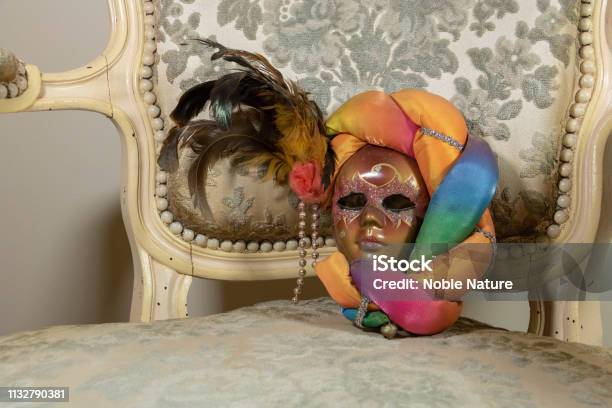Colorful Carnival Mask Harlequin Style Stock Photo - Download Image Now - Carnival - Celebration Event, France, Mardi Gras