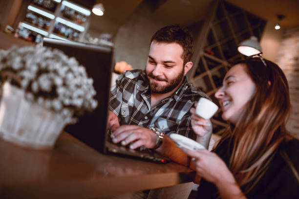 istock Freelancer Couple Working At The Coffee Bar 1132790467