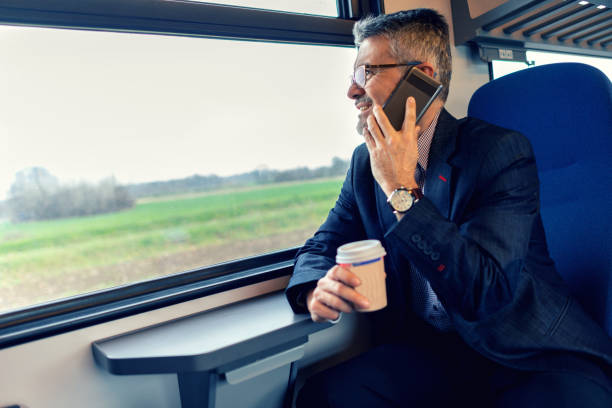 istock Businessman in the train 1132791777