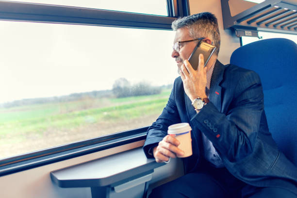 istock Businessman in the train 1132791826