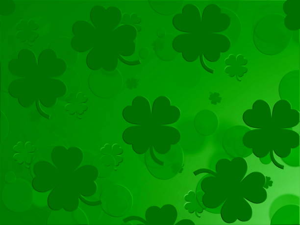 счастливый день святого патрика с shamrock - vibrant color shiny irish culture traditional culture stock illustrations