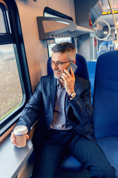 istock Businessman in the train 1132793238