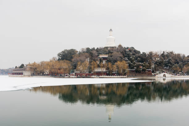 istock Beihai Park in the snow in Beijing, China 1132796363