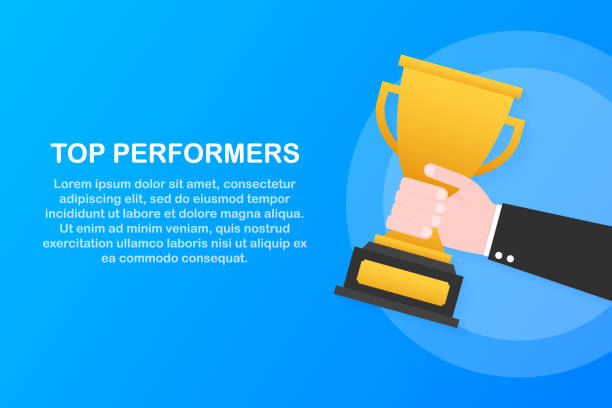 Top Performers. Website template designs. Vector illustration concepts for website and mobile website design and development. Vector illustration. Top Performers. Website template designs. Vector illustration concepts for website and mobile website design and development. Vector stock illustration. employee month stock illustrations