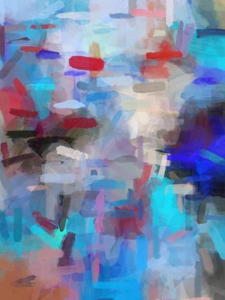 istock brush painting texture abstract background in blue red brown 1132797507