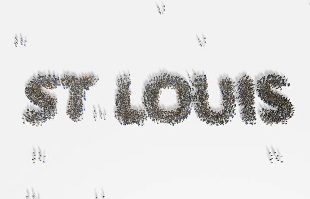 istock Large group of people standing together forming ST LOUIS 1132797693
