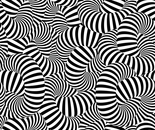 Black And White Hypnotic Pattern Stock Illustration - Download Image Now -  Psychedelic, Black And White, Pattern - iStock