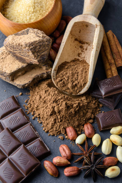 istock Cocoa powder, chocolate, nuts and spices 1132806899