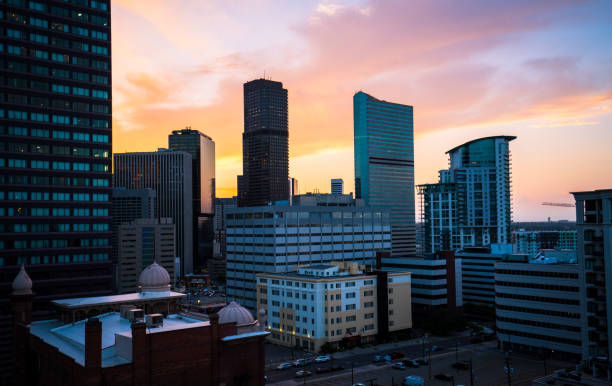 istock Denver Colorado downtown sunset 1132807692