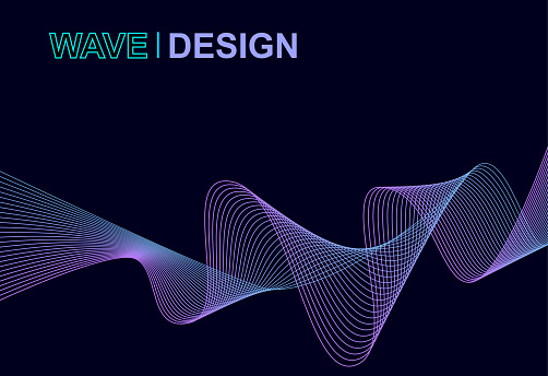 Vector Of Abstract Wave Design Background Stock Illustration - Download ...