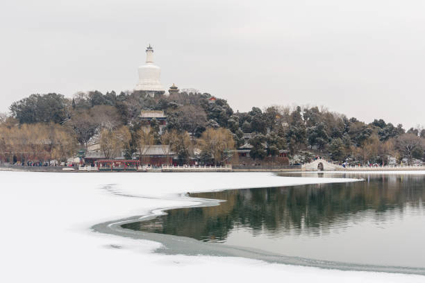 istock Beihai Park in the snow in Beijing, China 1132810428