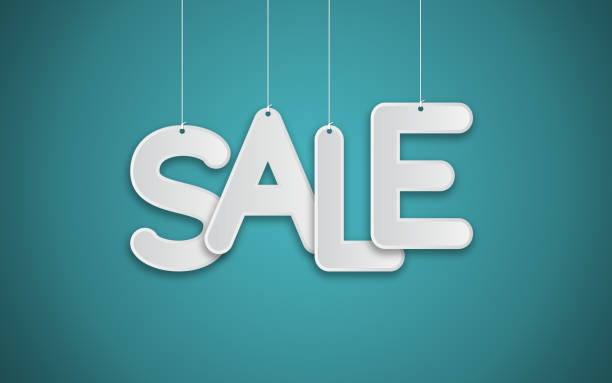 istock Sale text hanging on ropes 1132813688