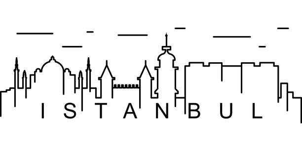 Istanbul outline icon. Can be used for web, logo, mobile app, UI, UX Istanbul outline icon. Can be used for web, logo, mobile app, UI, UX on white background byzantine icon stock illustrations