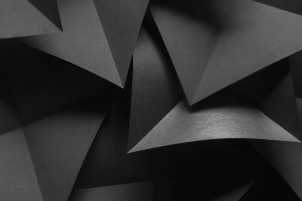 istock Gray elements of paper for futuristic abstract background 1132818292