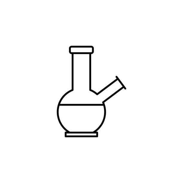 bong, marijuana outline icon. Can be used for web, logo, mobile app, UI, UX bong, marijuana outline icon. Can be used for web, logo, mobile app, UI, UX on white background bong stock illustrations