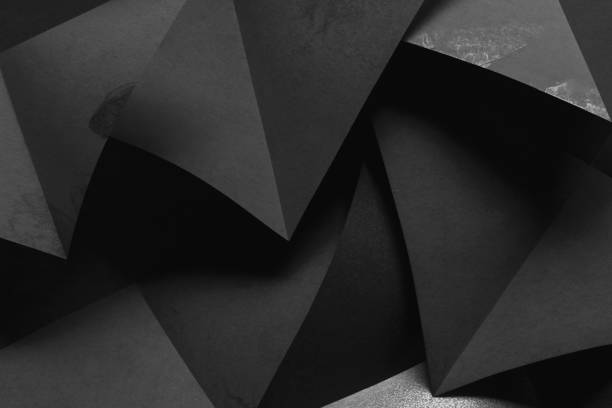 istock Gray elements of paper for futuristic abstract background 1132818560