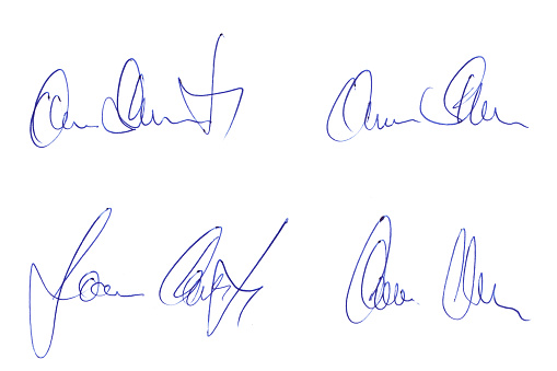Conceptual Random Artificial Artwork Ballpoint Pen Signature As ...