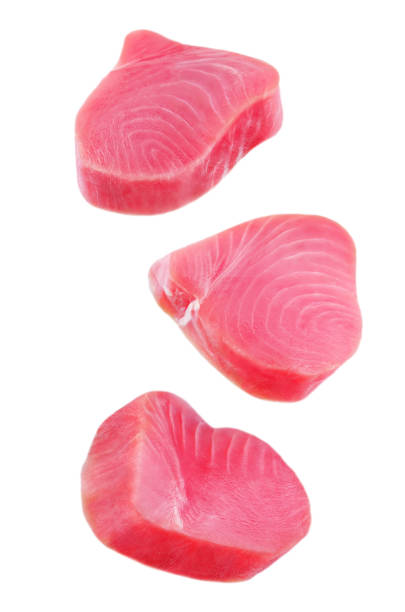 istock Tuna steak raw on a white background 1132825709