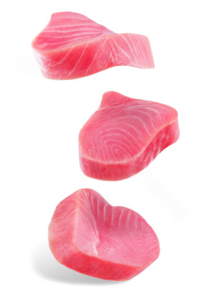 istock Tuna steak raw on a white background 1132825767