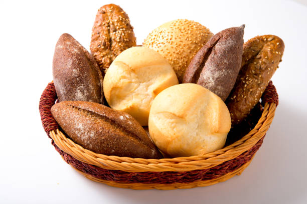 istock Lots of bread on a light background. 1132827244