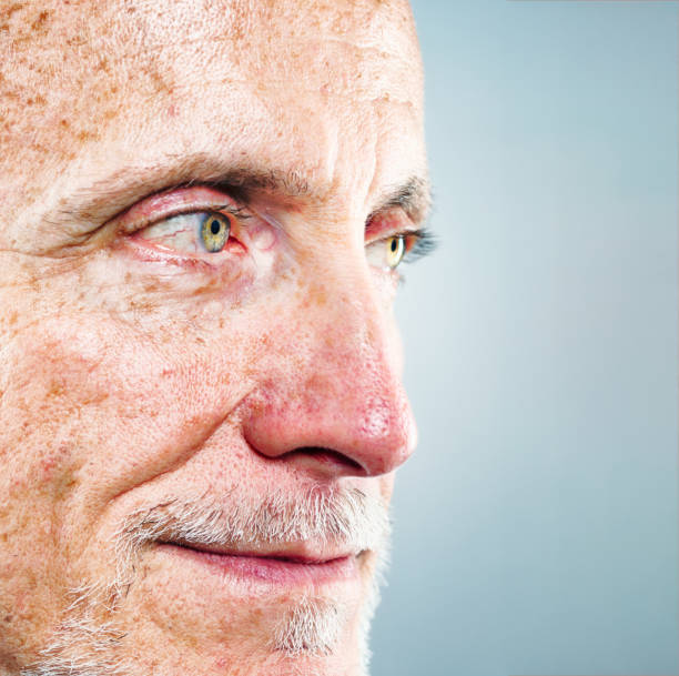 Portrait of a very old senior man - 94 years