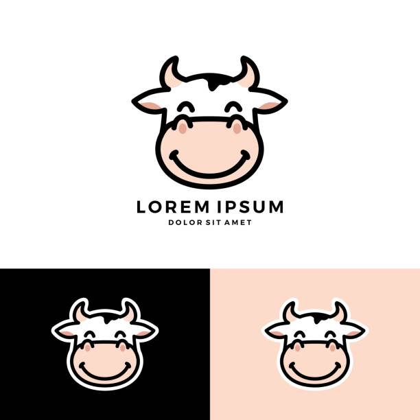 ilustraciones, imágenes clip art, dibujos animados e iconos de stock de cartoon vaca vector mascota personaje avatar descargar - vacas