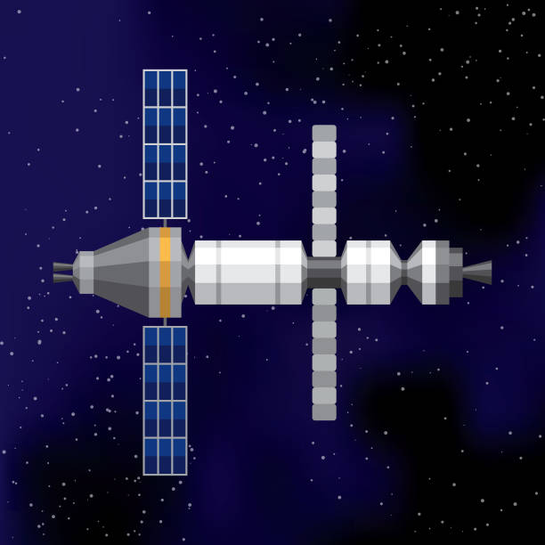 깊은 공간 서식 지 아이콘 - space transportation system stock illustrations