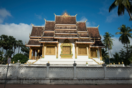 the wat Ho Pha Bang of the royal palace in the town of Luang Prabang in the north of Laos in Southeastasia.