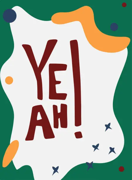Vector illustration of Yeah