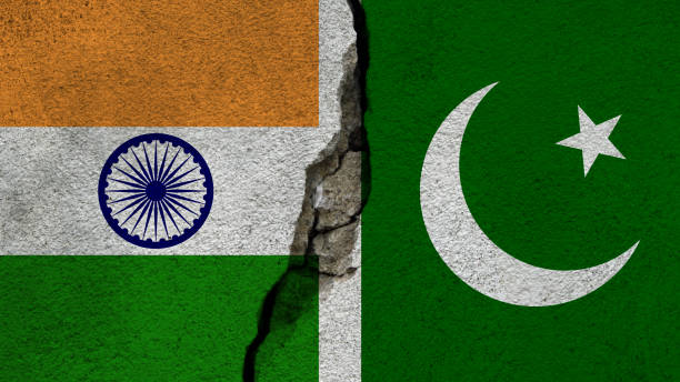 istock India vs Pakistan Flags on cracked wall 1132835129