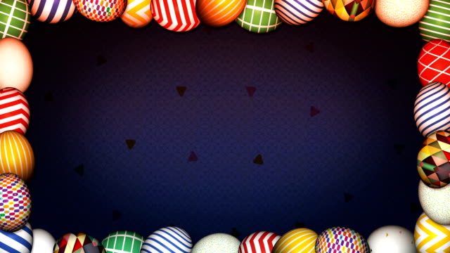 Happy Easter Eggs Celebration in a frame
