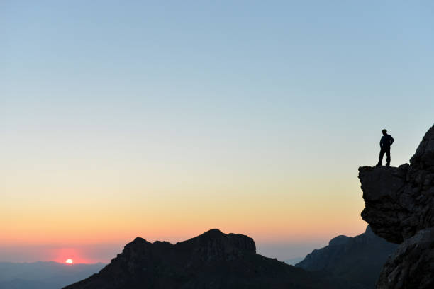 istock Awesome mountain landscapes, strong and proud concept for climber 1132840041