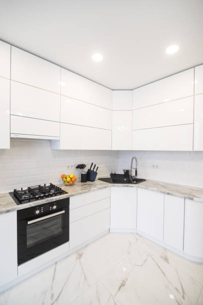 istock New modern minimalistic kitchen with gas cooktop and accesories. 1132841054