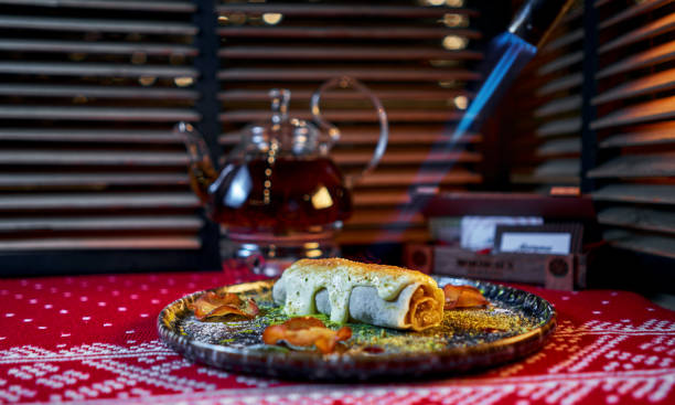 istock sweet pancakes with tea 1132841644