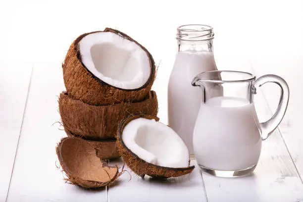 Photo of coconut and coconut milk
