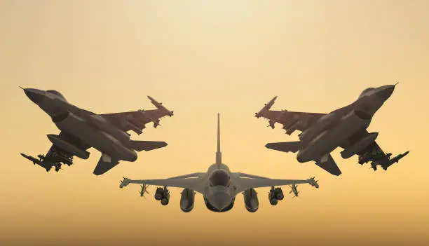 F-16 Fighter planes squadron