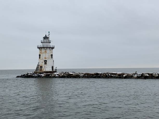 istock Old Saybrook outer Lighthouse in February 1132847670