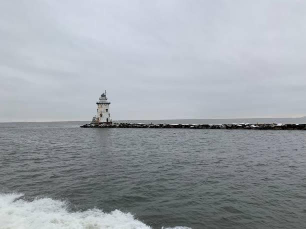 istock Old Saybrook outer Lighthouse in February 1132847699